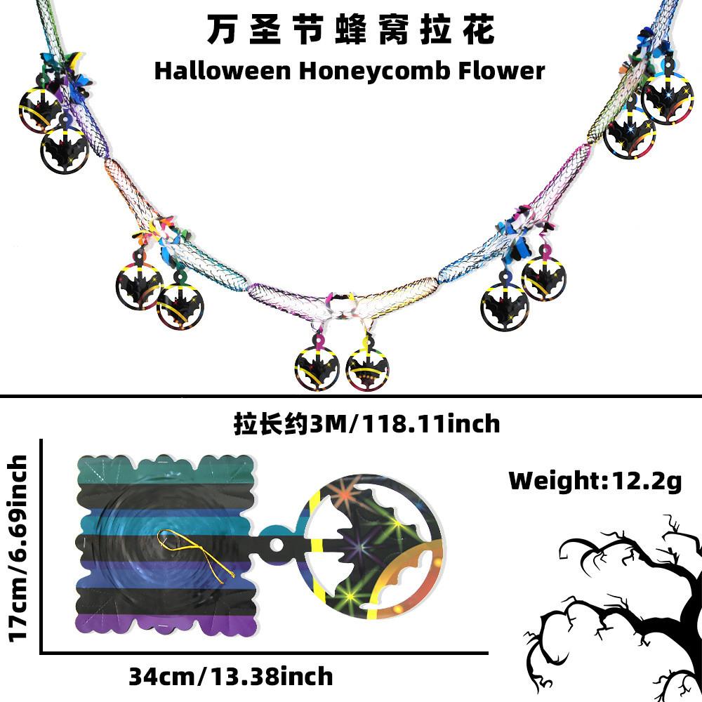Cheerful Halloween Themed Hanging Decorations With Colorful Pumpkin Ghost Bat And Spider Designs