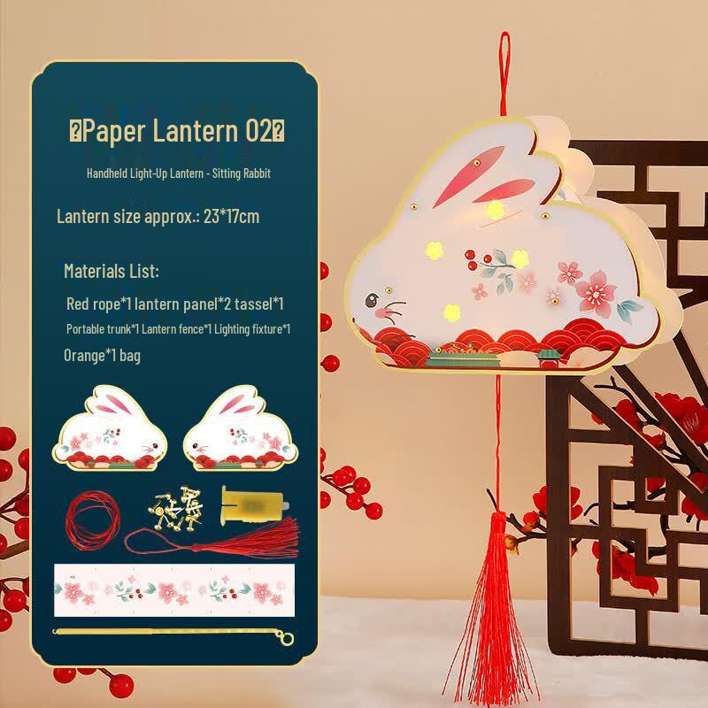 Mid-Autumn Festival DIY Luminous Cartoon Rabbit Lantern