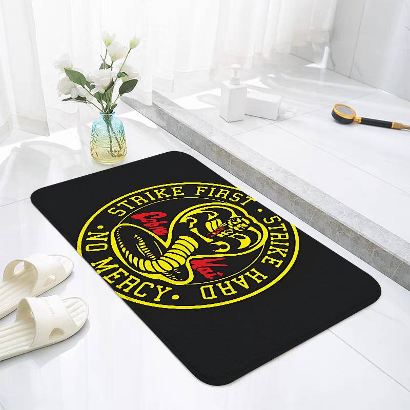 Cobras_Kai_Karates_Floor Mats Home Laundry Rug Carpet For Living Room Decor Lounge Area Anti-slip Foot Mat Entrance Doormat