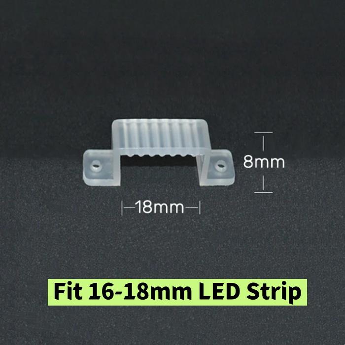 20/50/100pcs LED Neon Strip Fixed Clip Plastic Connector 6/10/20mm Flexible Silicone Tube Holder Strip Lights Buckle Accessories