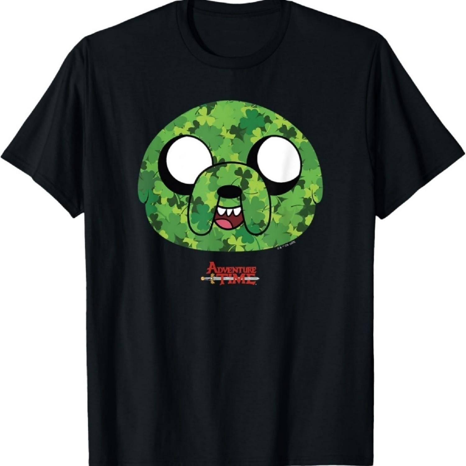 

Adventure Time St. Patrick s Day Shamrock Camouflage Jake T-Shirt XXXXXL