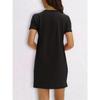 Damen Freizeit T-Shirt Kleid Kurzarm Rundhals Schwarze Kleider Frau Sommer Damenkleidung Oversized Y2k Damenkleidung