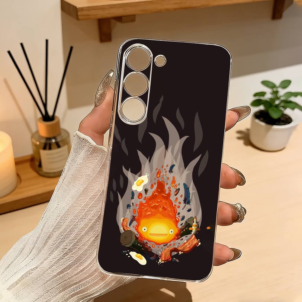 Anime Cute C-Calcifer-ES Phone Case For Samsung A10 A12 A31 A40 A70 Transparent Cover Samsung a714g