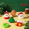 Cute Plush Toy Christmas Decoration Christmas Tree Pendants Santa Claus Cartoon Doll  Plush Keychain Xmas Party Ornament toys
