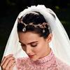 Liście Elficka Tiara Tiara z Cyrkoniami Bandana Styl Vintage Korona Wróżki Kobiety