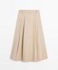 Masimodutti Box Pleated Midi Skirt