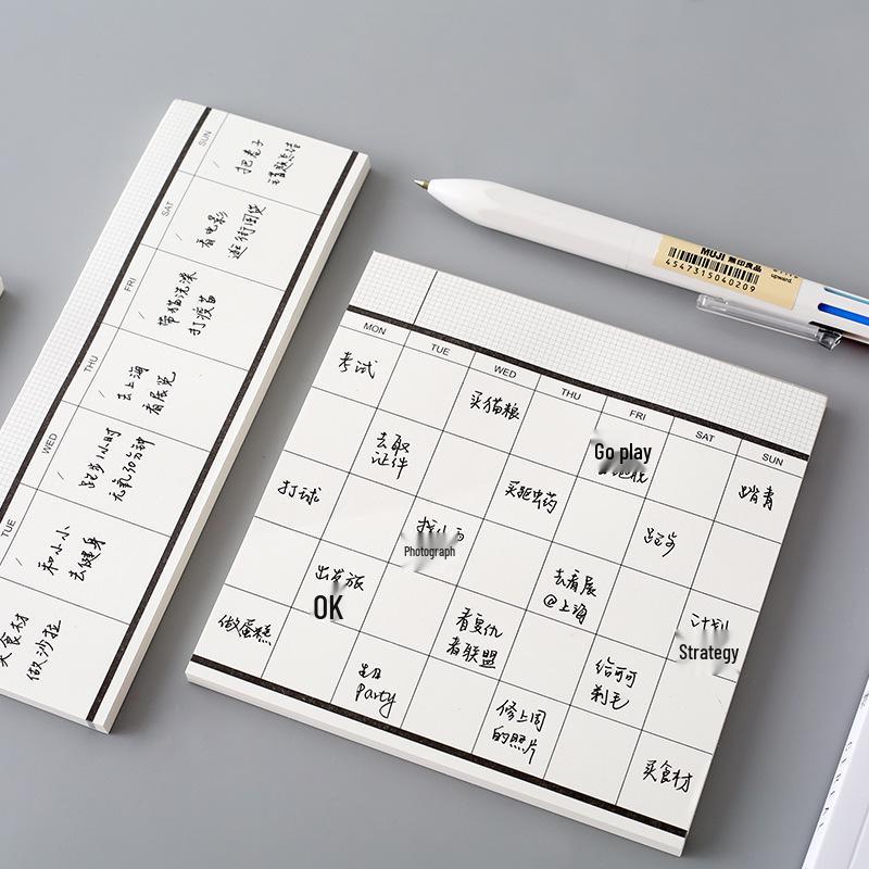 Business Planner Notepad: Monthly & Weekly Tear-off Memo Pad