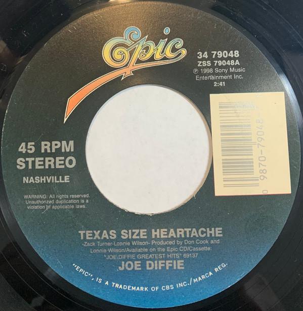 

7inch Record JOE DIFFIE - Texas Size Heartache 3479048 Epic 1998 US Folk Used