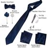 Men's 8-Piece Formal Accessory Set: Bow Tie, Corsage, Brooch, Cufflinks for Weddings.