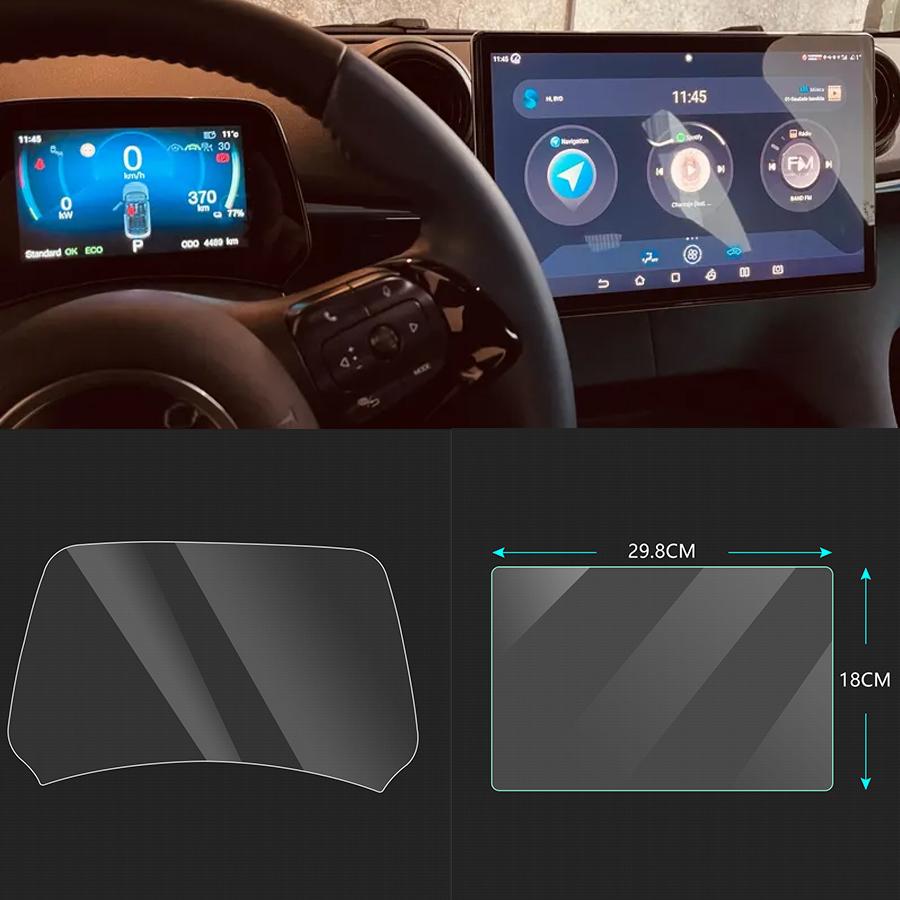 For BYD Dolphin 2025 2025 Car GPS Navigation Protective Film LCD Screen Tempered Glass Protector Anti-scratch Film Fitting