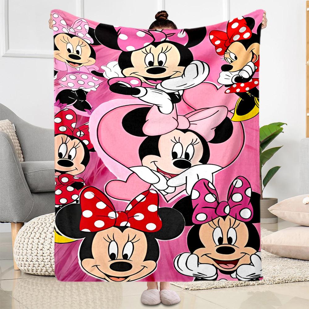 Mickey Minnie'S Festive Blanket Decor Throw For Sofa Couch Office Bed Picnics for All Occasions Cozy Home Lovers Ideal Gift For Birthday Y47