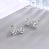 Sweet Exquisite Diamond Butterfly Knot 925 Sterling Silver Jewelry Compact and Versatile Stud Earrings 3828