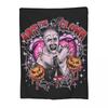 Terrifier 3 Christmas Blanket Velvet Spring/Autumn Halloween Clown Portable Thin Throw Blanket for Sofa Travel Bedspreads