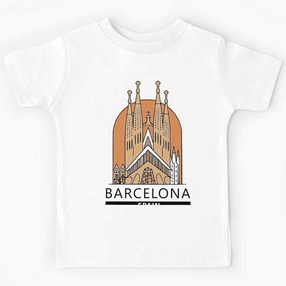 Minimalist Barcelona Sagrada Familia Kids T-Shirt 130