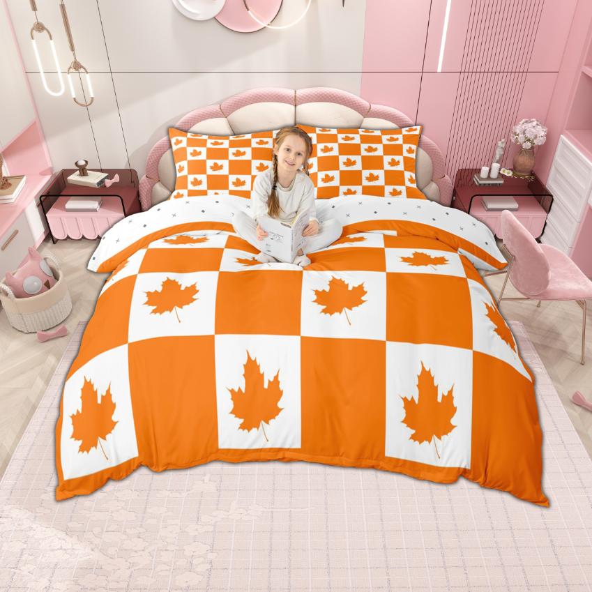 Homewish Hello Fall Duvet Cover Set Autumn Pumpkin Bedding Set Rustic Farmhouse Truck Quilt Cover Set