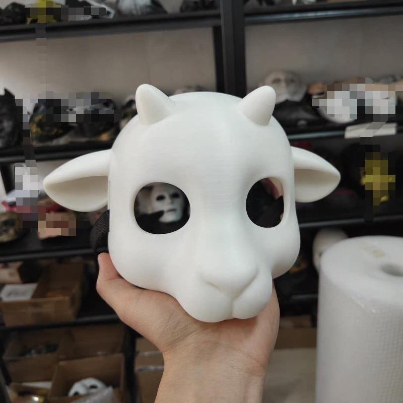 3D Printed Cosplay Realistic Kigurumi Base Beast Skull Mask Animal Plastic Fursuit Head Base DIY Accessories Half Face Mask