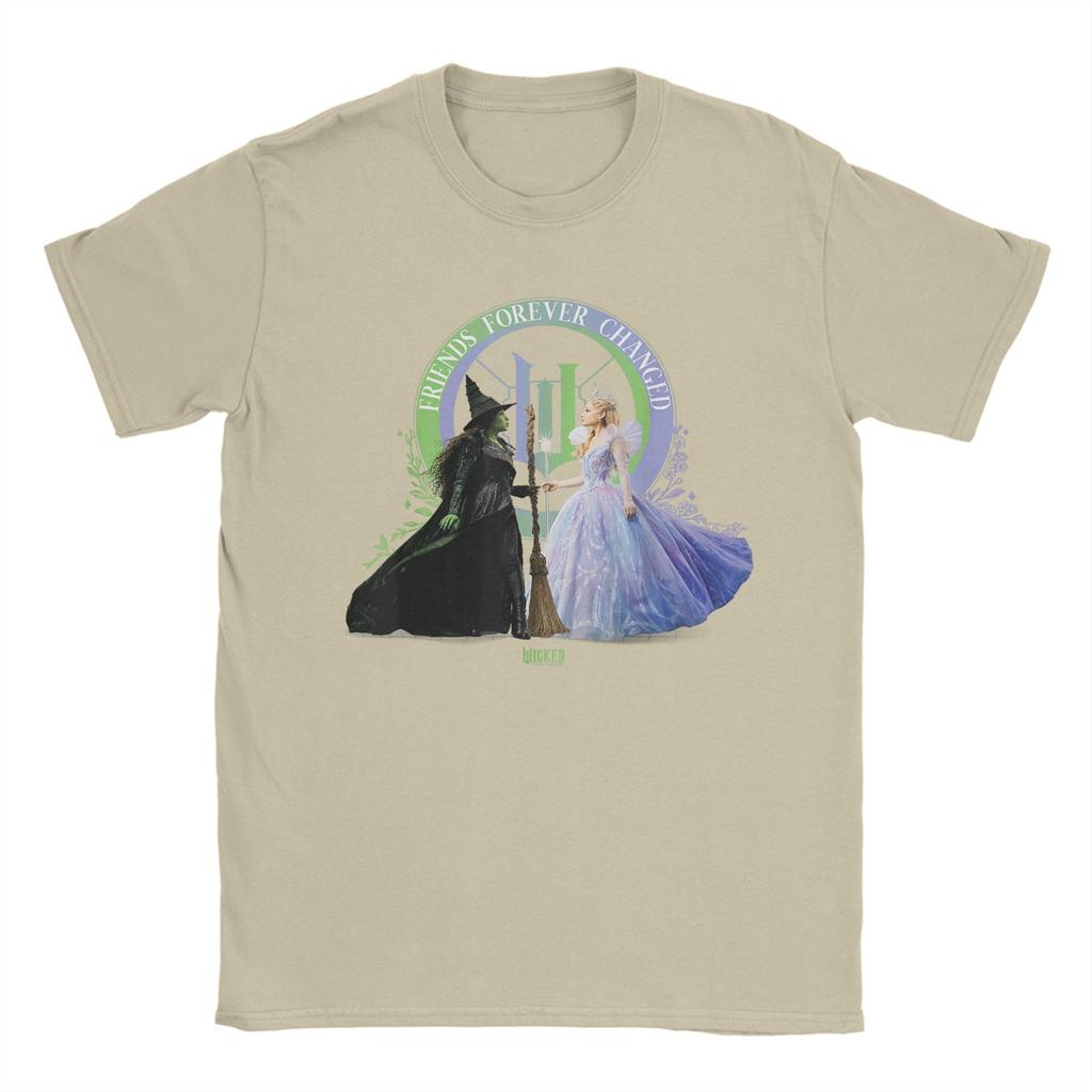 Wicked For Good Glinda and Elphaba Friends Forever Changed T Shirt TShirts Mens Cotton 5XL Clothing Short Sleeve Vintage Tops