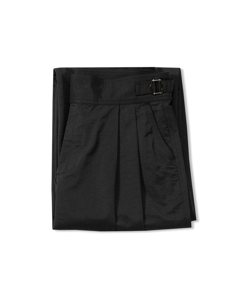 Dimiteulibeullaeg Side Fix Double Pleated Semi-Wide Pants_Black