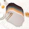Manteles Individuales de PVC Resistentes al Calor con Bordes Decorativos Festoneados Estilo Nórdico para Decoración Festiva, Fiestas, Comidas Diarias