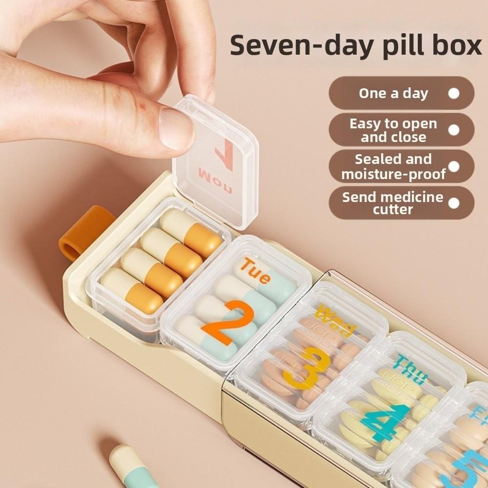 Clear Lid Vitamins Case Large Capacity Tablets Container New Pill Dispenser  Travel Use