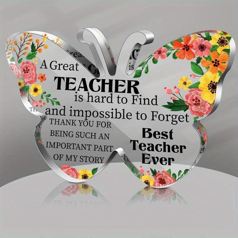 

Teacher Gift (Butterfly Keepsake): Valentine/Appreciation/Retirement. Thank You from Students, Teacher Office Decor. чистый