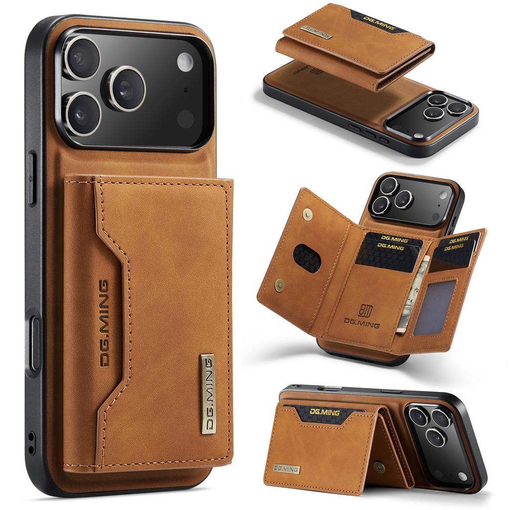 2 In 1 Detachable Magnetic Leather Phone Case for IPhone 17 Air 16 15 14 13 12 11 Plus Pro Max Wallet Cover Cards Holder Pocket
