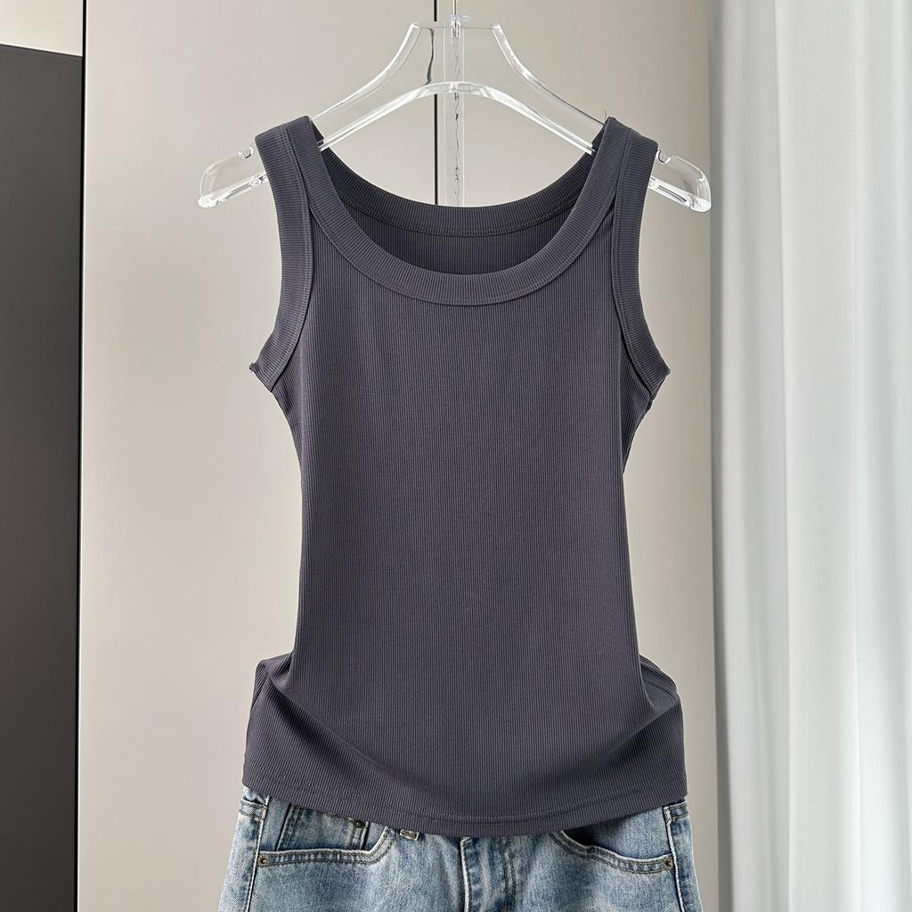 Anti-Armpit-Fat Cami Tank Top Ribbed Slim Fit Inner Wear For Suits Versatile Everyday Stretchy Slim Base Layer Soft Fabric Inner And Outer Wear Top