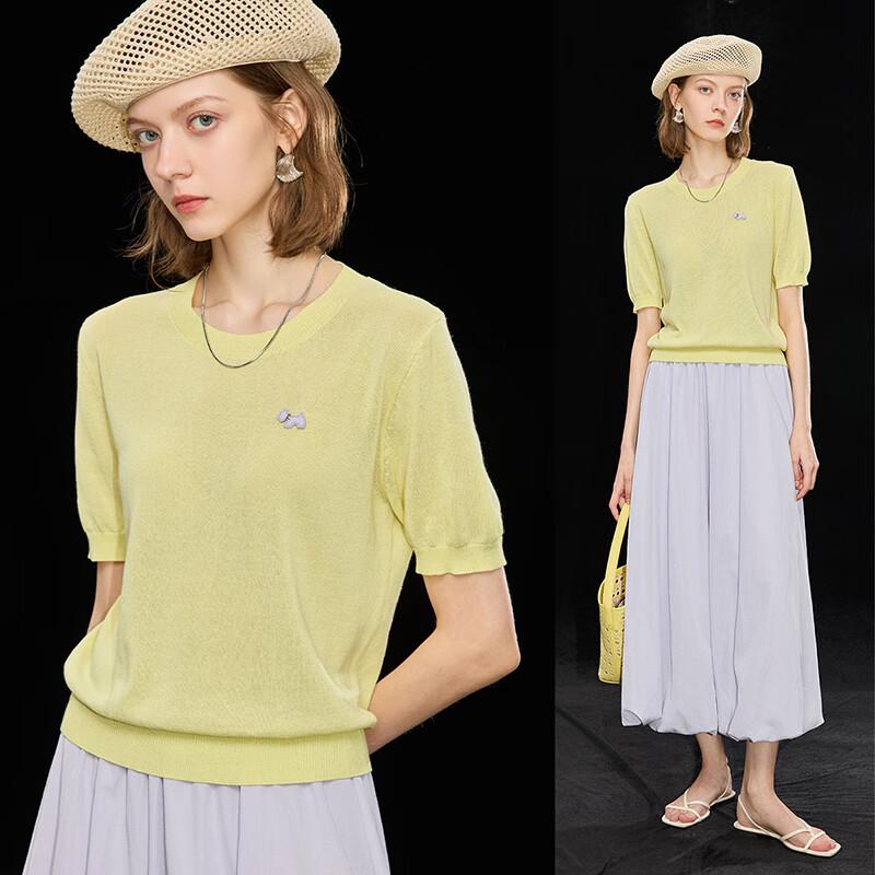 Women s Tencel Blend Knit Short-Sleeve T-Shirt L