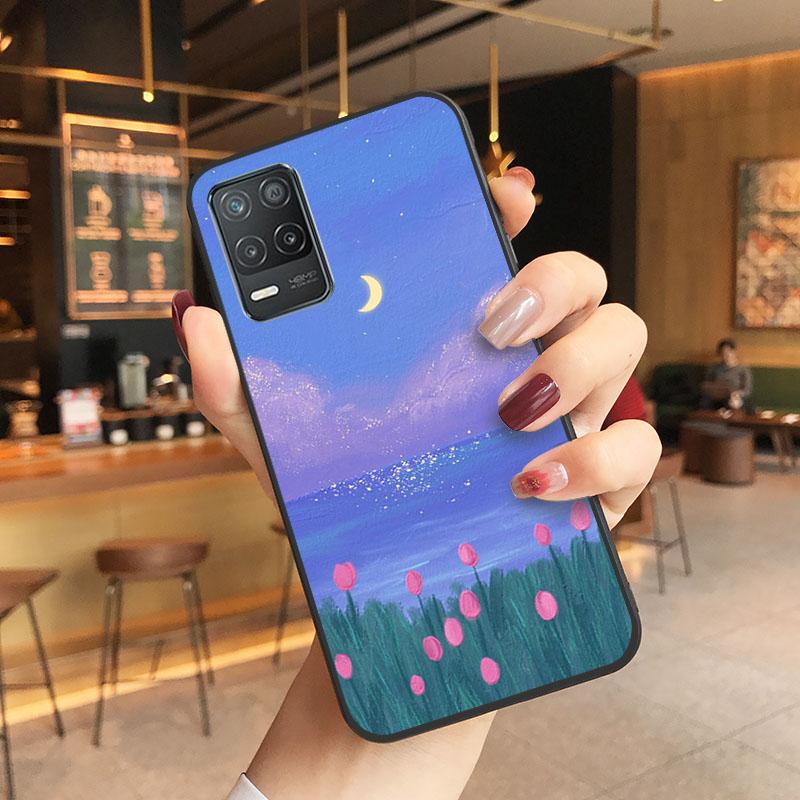 Painted Flower Phone Case for OPPO Realme GT 2 Pro X2 Pro XT C25S 8 7 6 Pro 6i Realme GT Master C3 C21 C21Y C11 X3 SuperZoom