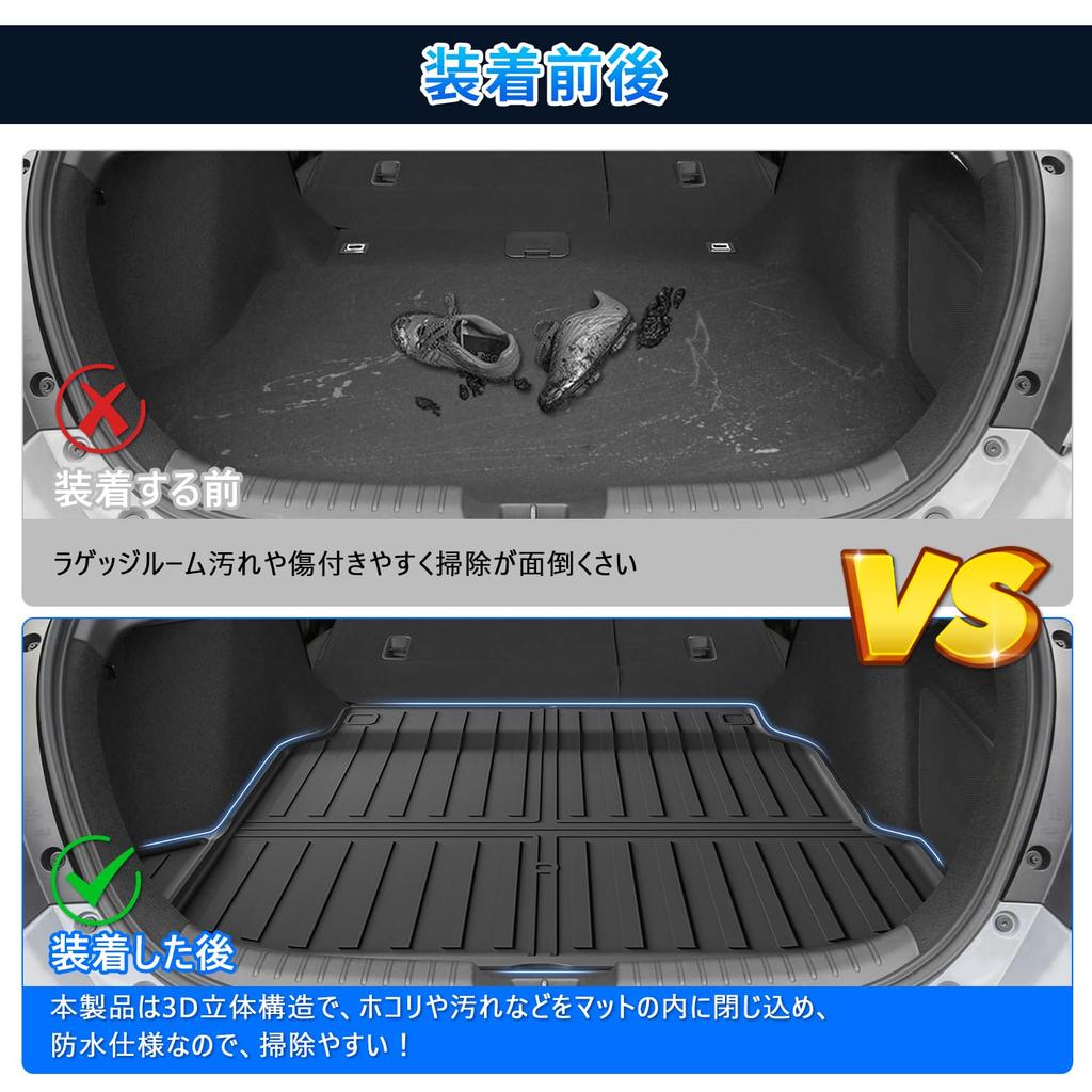 CARVANTA Luggage Mat for Honda Civic FL Series and Type 3D Molded Cargo Cargo Raised Custom Interior Easy 1 Piece FL Mat/Trunk (Models FL1, FL4, FL5,