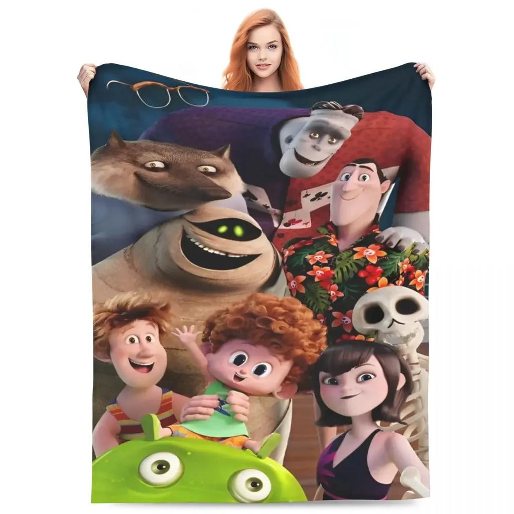 Coperta Morbida Super Hotel Transylvania per Picnic Viaggio Inverno Decorativa per Casa Copriletto