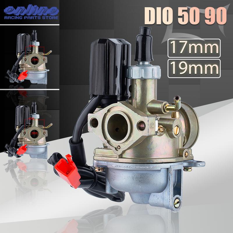 17mm 19mm Motorcycle Carburetor For Honda DIO50 DIO90 2 Stroke Carburetor SA50 SK50 DIO 50 DIO 90 AF18 Dirt Pit Bike ATV Enduro