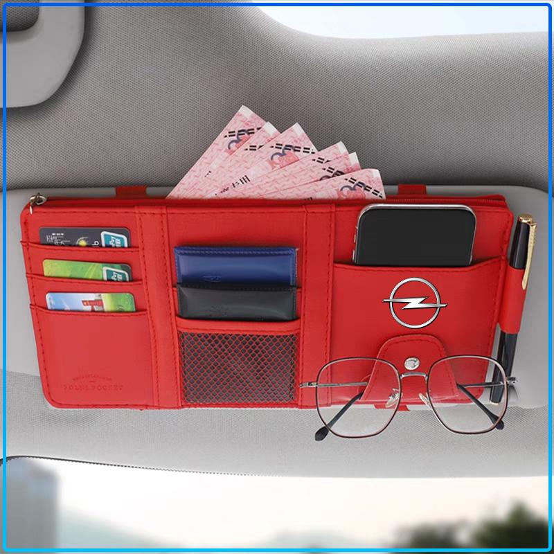 Car Sun Visor Point Type Multi-function Storage Bag For Opel crosa d astra h insignia astra j zafira b mokkaastra vivaro astra g