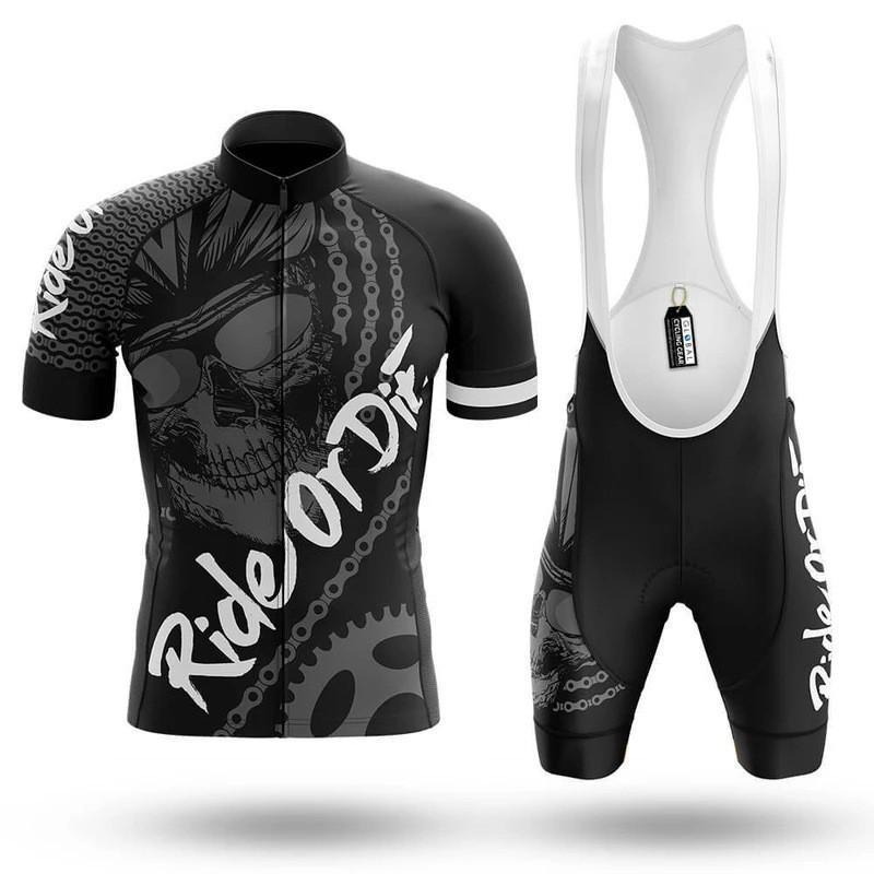 Mens Cycling Jersey Shorts Set Quick-Dry Breathable Bike Outfit Customizable Design