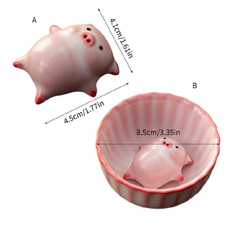 Ceramics Pippy Figurine Teacup Hiddens Animal Inside Cup Novelty Teacup Holiday Mother Day Christmas Birthday Gift