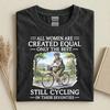 All Women Are Created Equal Only The Best Still Cycling In Their Seventies Tee, Vintage Grandma Cycling Tee, 70s Mother's Day Gift