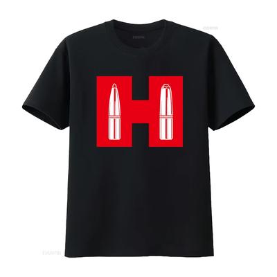 Hornady Guns Firearms Bullet Pattern Mens Black T Shirt Size S 5XL Vintage Washed Casual Comfortable Streetwear Homme
