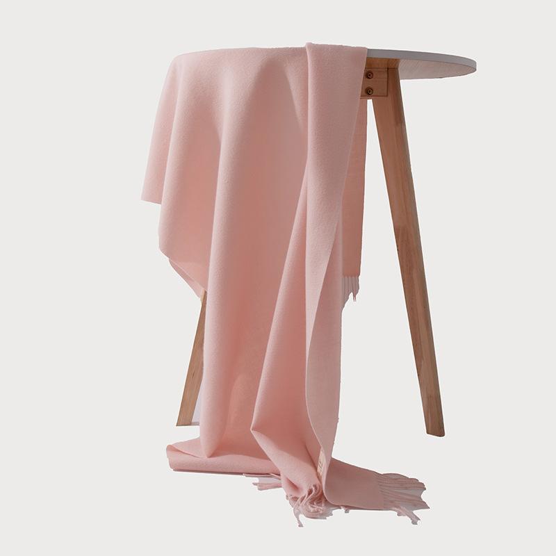 Ankora Red Solid Color Scarf for Women Autumn and Winter New Couple Shawl Dual Purpose Warm Long Thickened Scarf