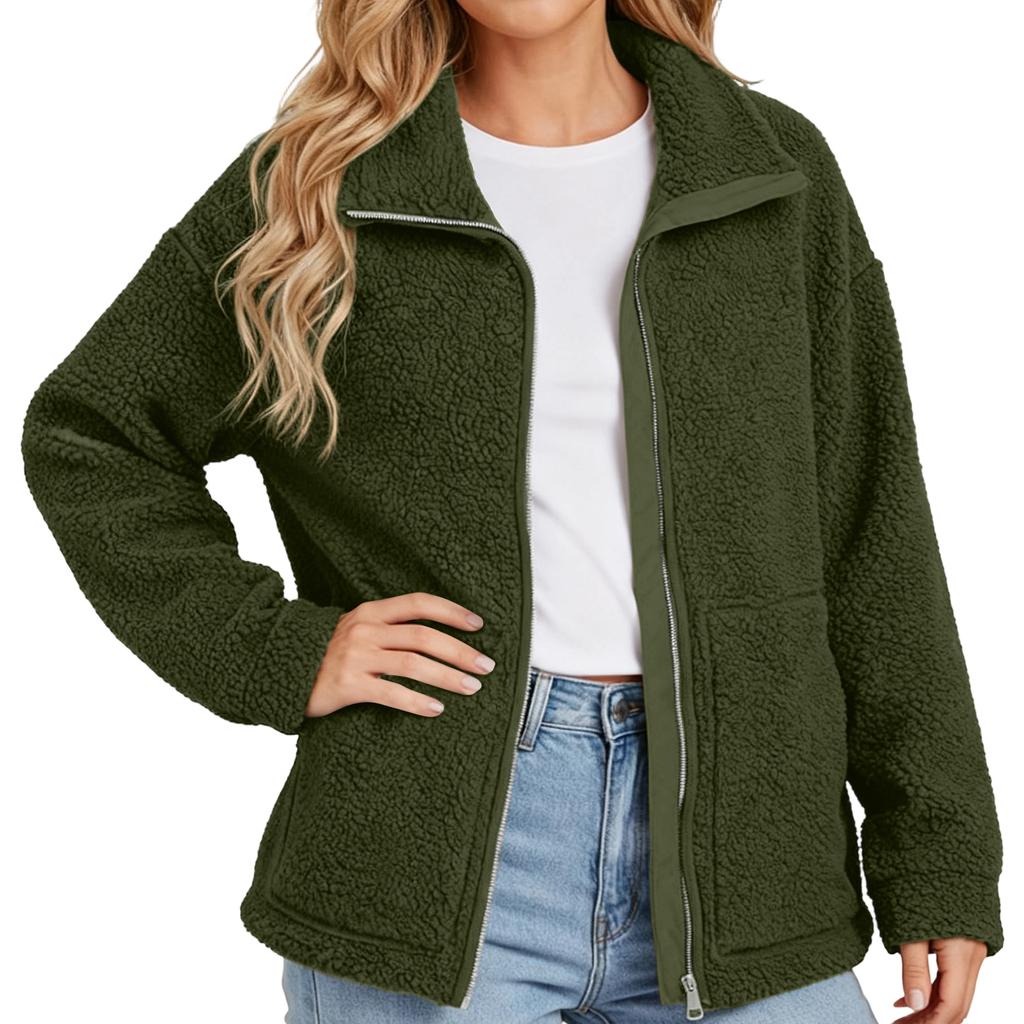 Damska gładka luźna bluza z kapturem z jedną kieszenią casual