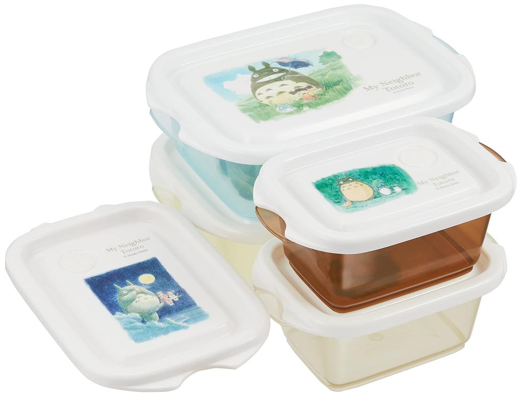 Skater Food Container Wet Towel Gift Set My Neighbor Studio Made In SET916 & (2000 Yen) - Totoro, Watercolor, Ghibli, Japan,