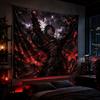 Dark Red Flame Chain Anime Youth Tapestry Hell Lava Wind Awakening Devil Print Anime Room Decoration