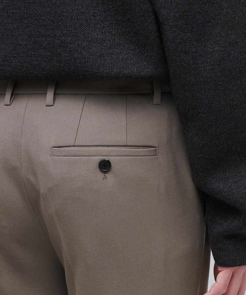 MUSINSA STANDARD Wool Tapered Hidden Banding Crop Slacks [Dusty Beige]