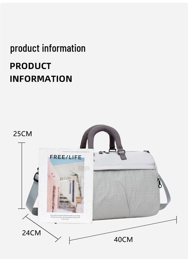 Unisex Large Capacity Travel Tote: Handheld or Shoulder Gym Bag with Wet/Dry Separation, Shoe Compartment, and Outdoor Sports Storage.