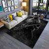 Electric Guitarist Silhouette Carpet Suitable As a Non-slip Mat for the Living Room or Bedroom Sofa
