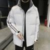 Stand Up Collar Casual Men's Winter Casual Thickened Warm and Loose Padded Jacket Color Block Cotton Jacket Cotton Jacket Cotton Jacket
