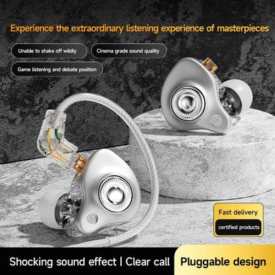 Digital Chip Wired Earphones 3.5 Mm AUX/Type C HIFI In-Ear Pluggable Headsets With MIC For Samsung Huawei Xiaomi OPPO iPad PC PS4 PS5 PC
