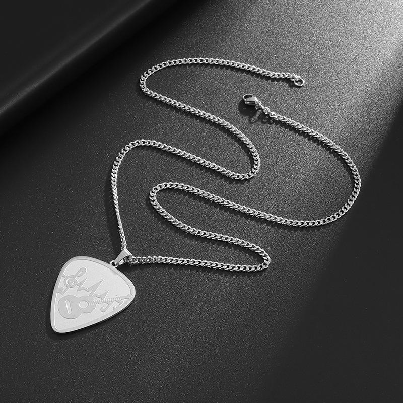 Wind Heart Shape Guitar Fashion Jewelry Pendant Necklace
