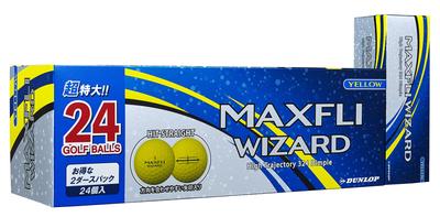 DUNLOP Golfball Max Fly Wizard Modell 2021 1 Box Gelb (24 Stück)