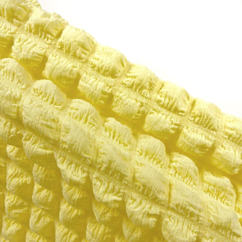 3D Bubble Plaid Puff Waffle Fabric Romantic Cloud Popcorn Stretch Clothing DIY Bag Pillow Dress Garment Sofa Cover Fashion