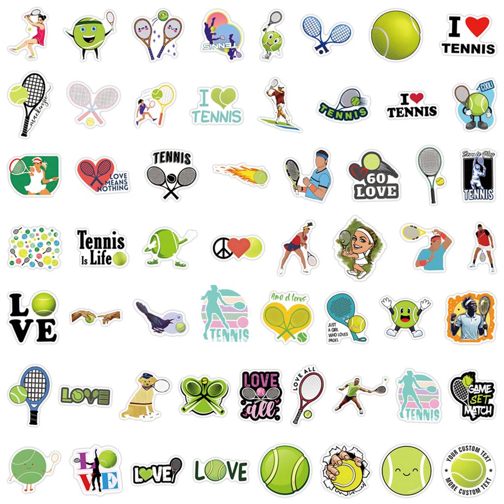55 New Tennis Tennis Graffiti Stickers Decorative Skateboard Suitcase Helmet Stickers